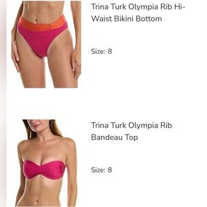 Trina Turk swim suit set size 8
